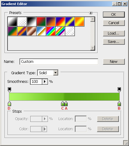 Gradient dialog
